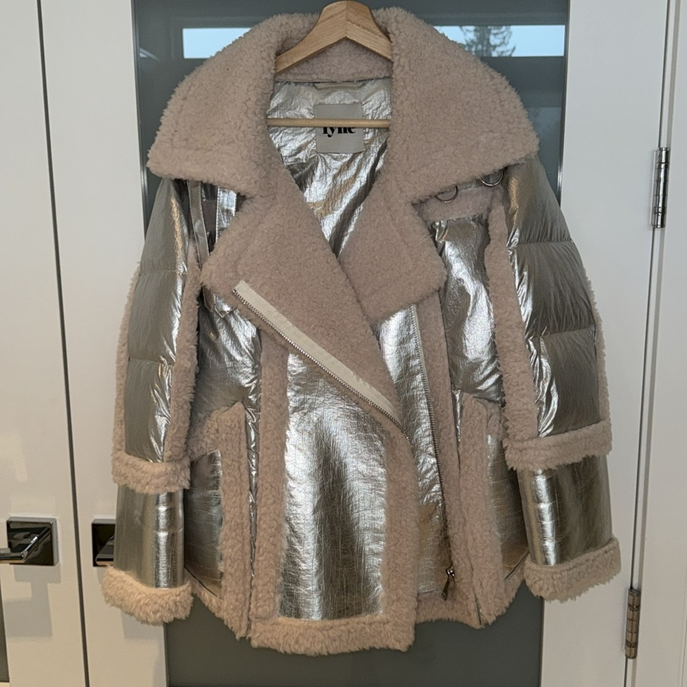 Fyne Jacket Silver With Pink Wool, Size XS - Picture 2 of 6